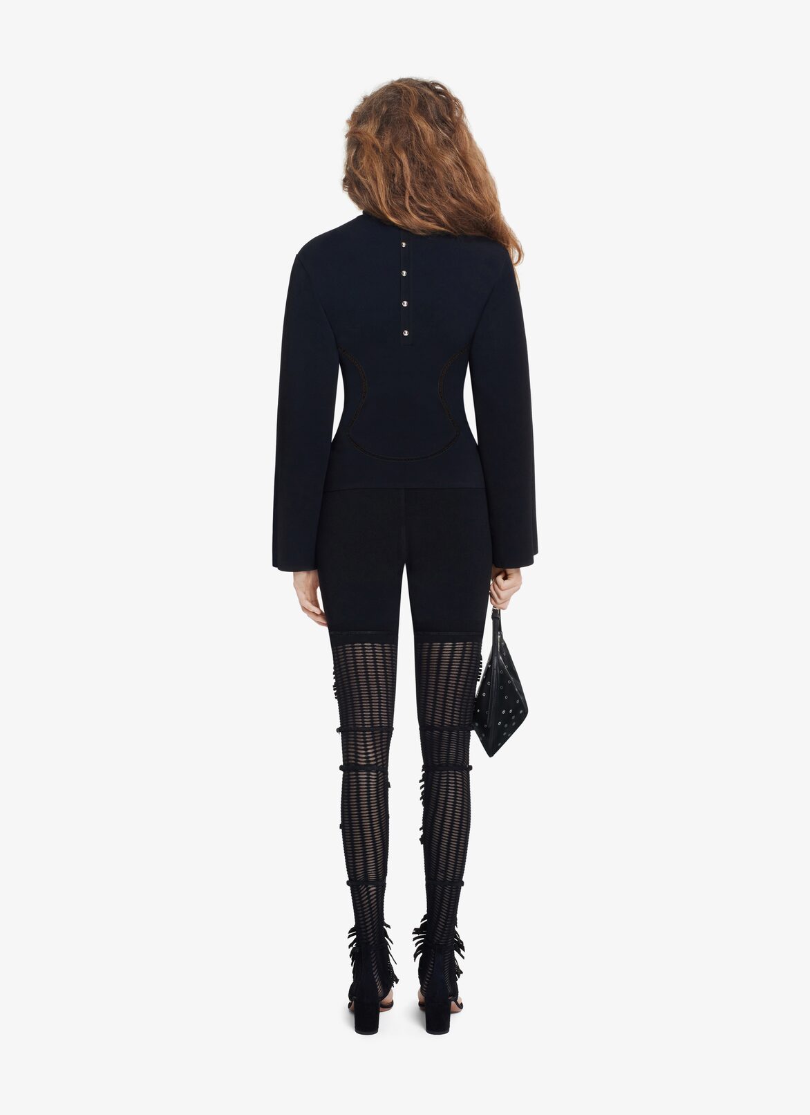 OPEN LACE LEGGINGS ALAÏA BLACK OPEN LACE LEGGINGS